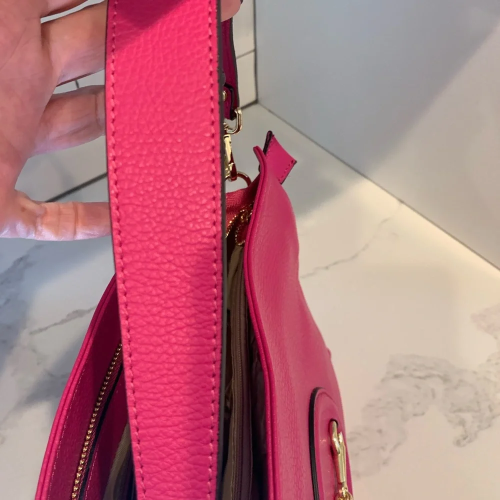 German Fuentes bag, NWT, Hot Pink Leather, Made in Italy, a beauty!